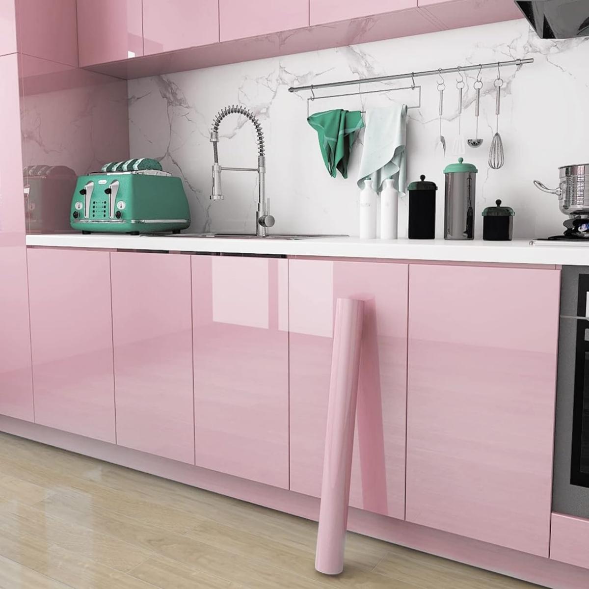 

Кухонная маслостойкая пленка Плита Водонепроницаемые влагостойкие обои Столешница Самоклеящаяся Обновление шкафа Плитка Глянцевая наклейка 40cmx6M