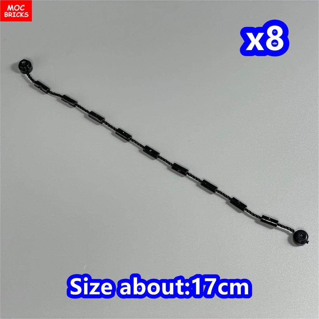 Non-Toxic 8Pcs Moc Bricks String Rope Spider Silk 14210 63141 Chain Links 30104 Educational Building Blocks Toys For Children Xmas Gifts