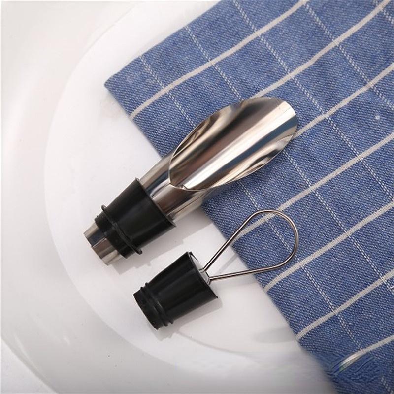 Stainless Steel Liquor Spirit Pourer Flow Wine Bottle Pour Spout Stopper Stainless Steel Cap Barware Creative Kitchen Tools