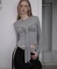 ROSEFRANTZ Tie Ribbon Long Sleeve [Gray]