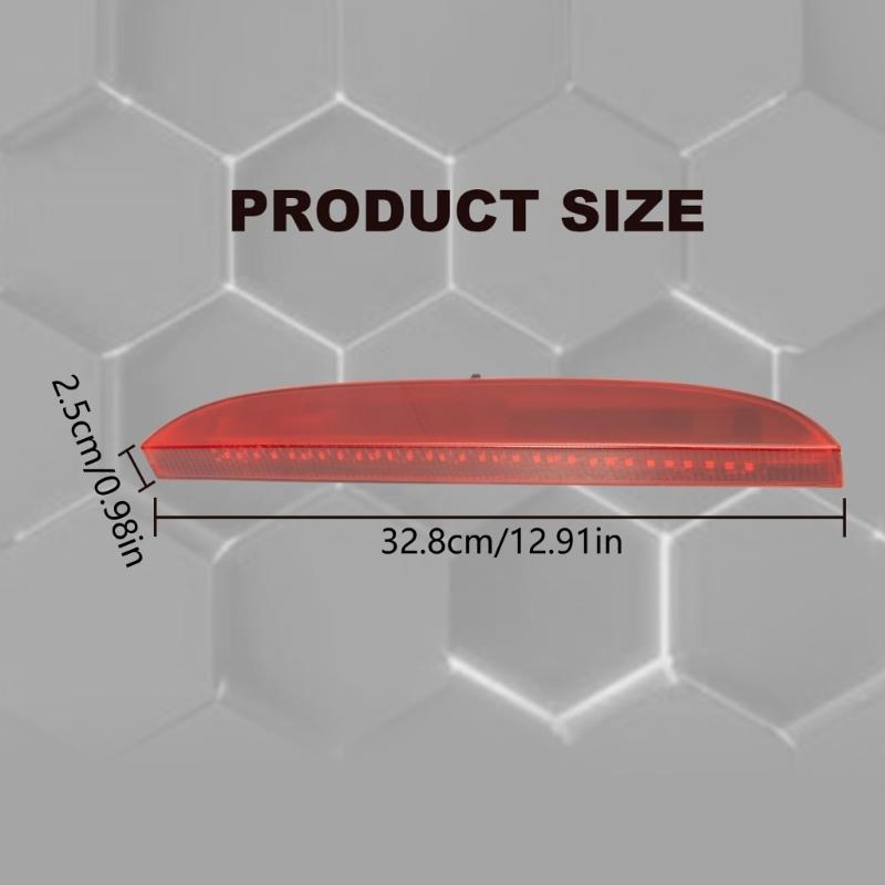 Direct Fit High Mount Stop Light Replacement with ABS Housing High Visibility 3rd Brake Light Assembly for Vehicle Clio