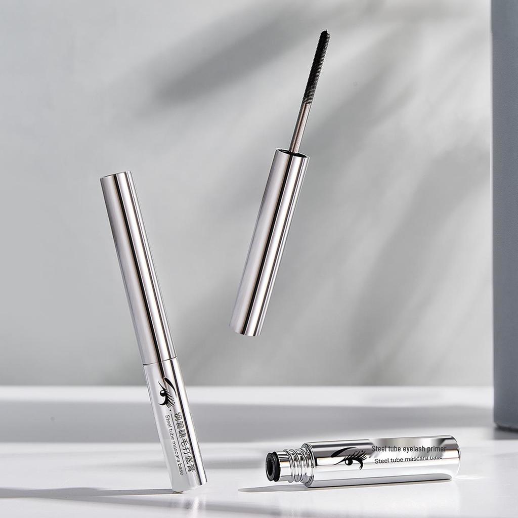 Cross-border Bestseller: Smudge-proof Silver Mascara, Long-lasting Curl, Volume, Spiral Brush, with Primer