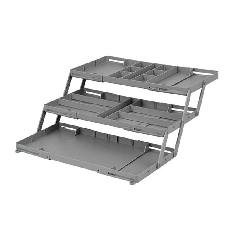 

2/3 складной ящик-органайзер многоуровневый лоток для хранения регулируемый разделитель универсальный органайзер для ювелирных изделий косметики ящик