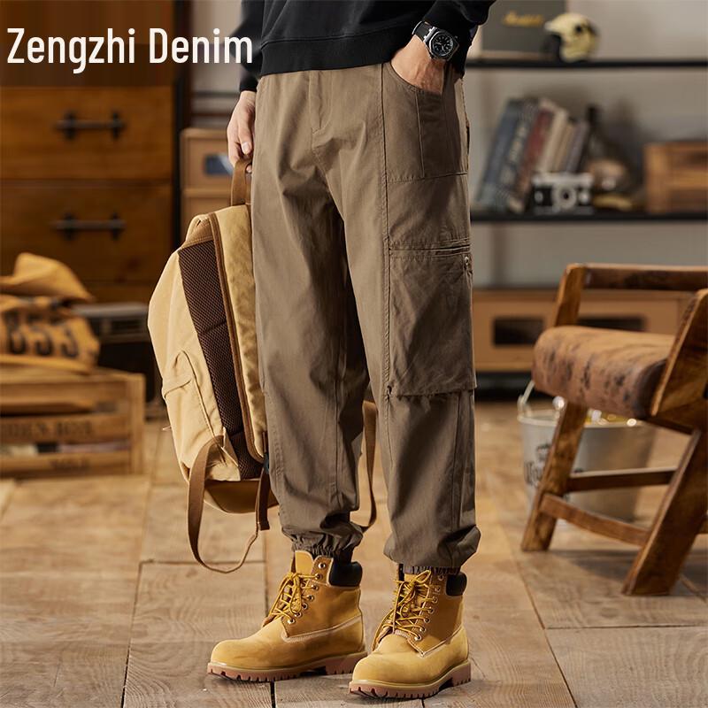 

ZENGZHI Men s Loose Fit Multi-Pocket Cargo Jogger Pants 3XL