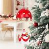 Slavnostní padák Santa Clause ozdoba na vánoční stromek, červeno-zlatá sváteční dekorace s hvězdnými akcenty, ideální na párty, venkovní sváteční oslavy