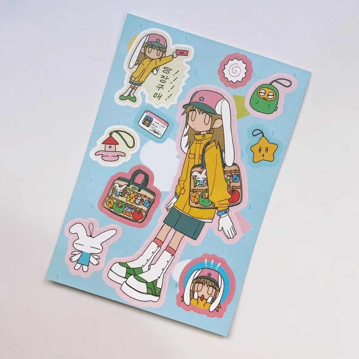 Angel Sticker Korean Goo Card Sticker Goo Winter Girl Character Sticker Notebook Material