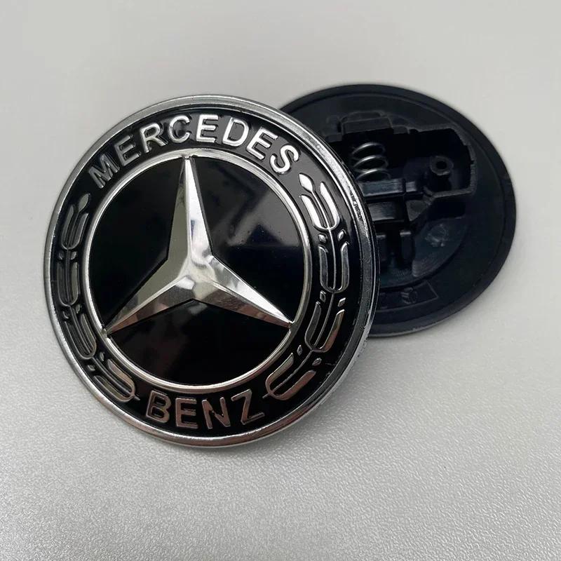 Nový 2025 Pro auto Mercedes Benz Kovový Plochý Znak na Kapotu 57mm Přední Znak Logo Pro Mercedes Benz AMG W212 W213 W205 W177 W247 W176