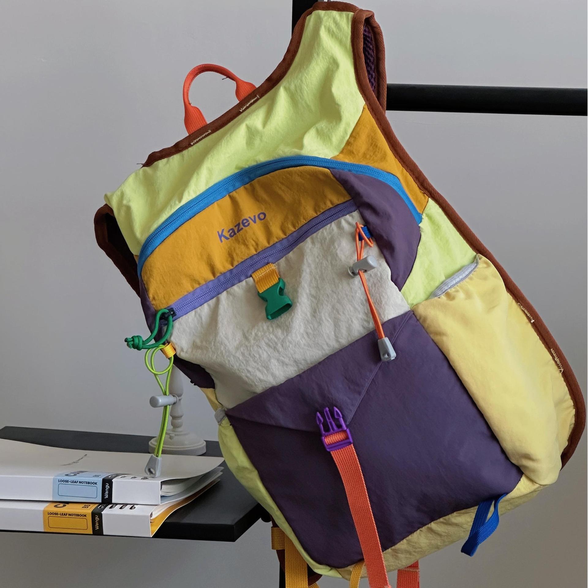 New outdoor mountaineering cycling backpack men s and women s trendy travel lightweight casual backpack large capacity travel backpack фиолетовый