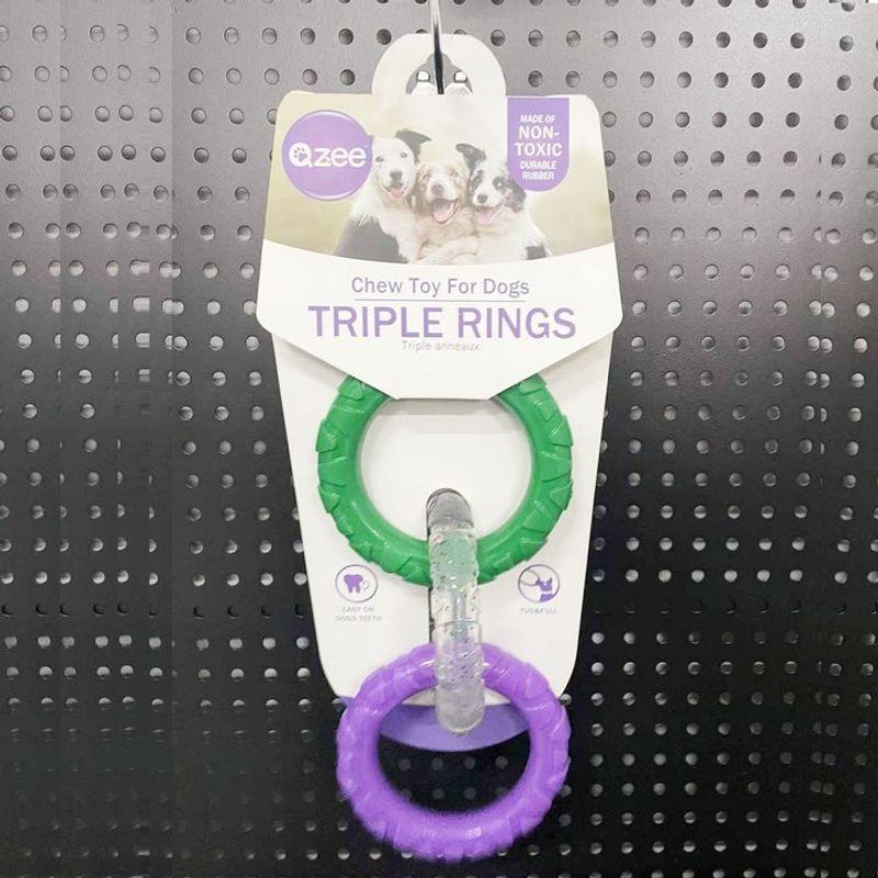 

Dog Toy Jelly Power Ring Molar Long Lasting Tooth Cleaning Teddy/Golden Retriever Self-Hi Relieving Stuffy Large, Medium and Small Dogs Pet Supplies Green purple tricyclic [interactive tug of war]]