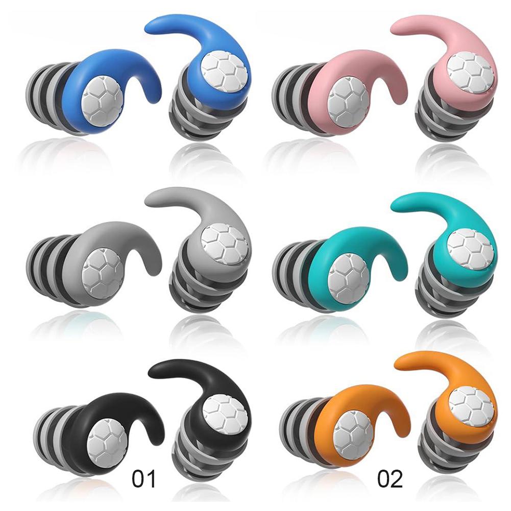 Silicone Protection Ear Earplugs Sound Insulation Swimming Ear Plug 3 Layer Soft Diving Ear Plugs for Swimming Showering