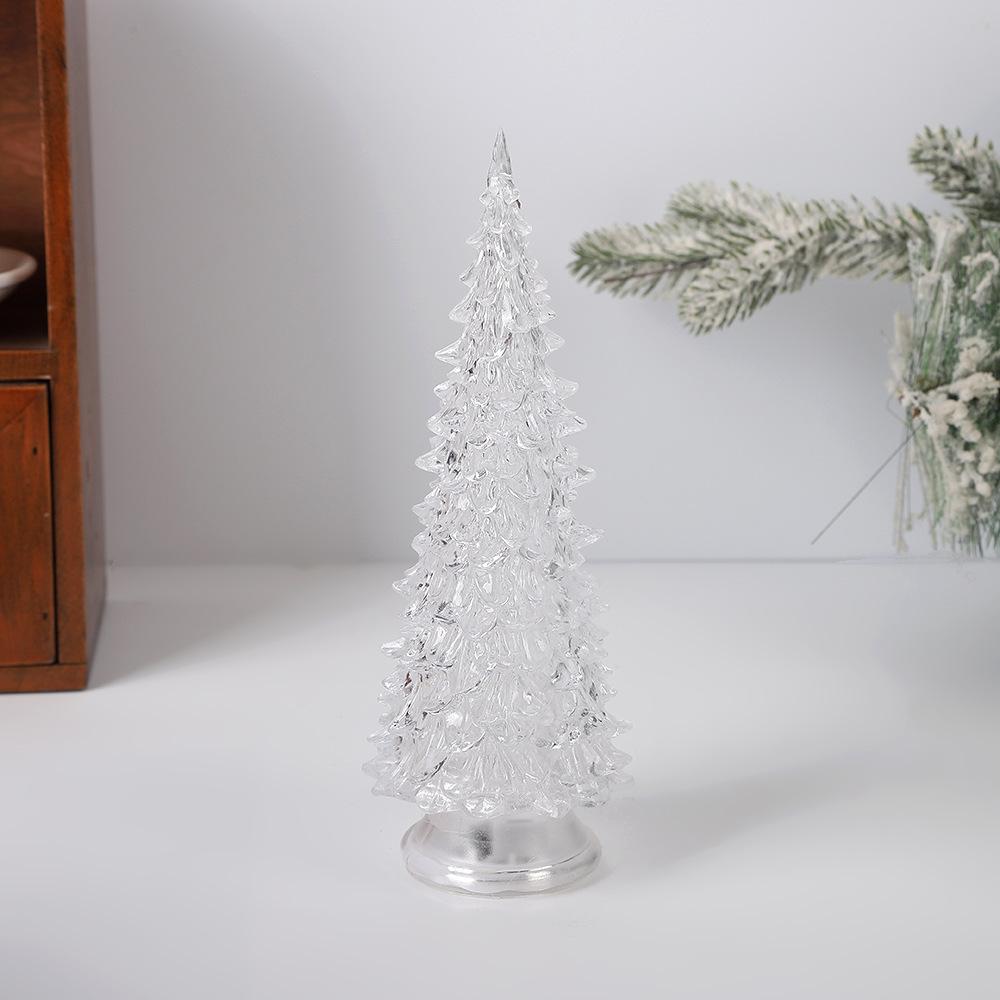 Seven-Color LED Acrylic Christmas Tree Ornament - Heartfelt Gift and Desktop Decoration