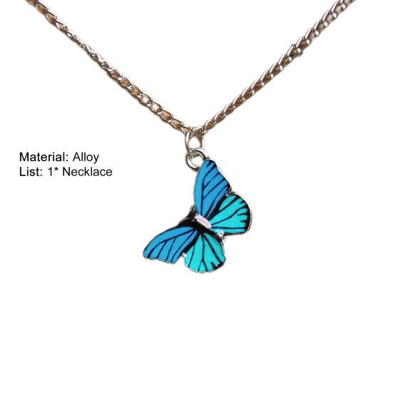 Women Necklace Butterfly Shape Good Workmanship Creative Alloy Women Pendant for Gift