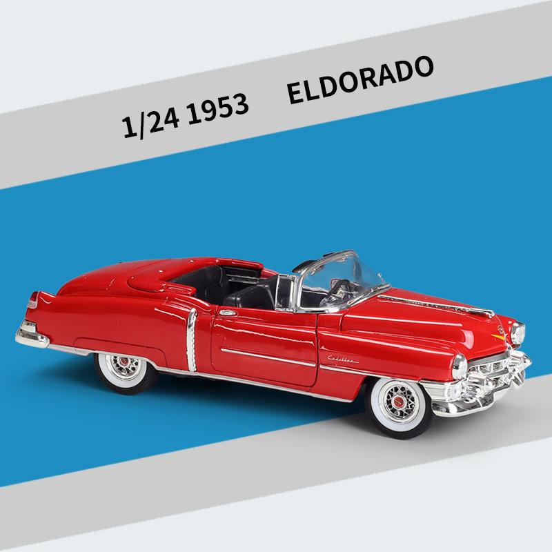 

WELLY 1:24 Cadillac Eldorado 1953 Alloy Car Diecasts & Toy Vehicles Car Model Miniature Scale Model Car Toys For Children красный