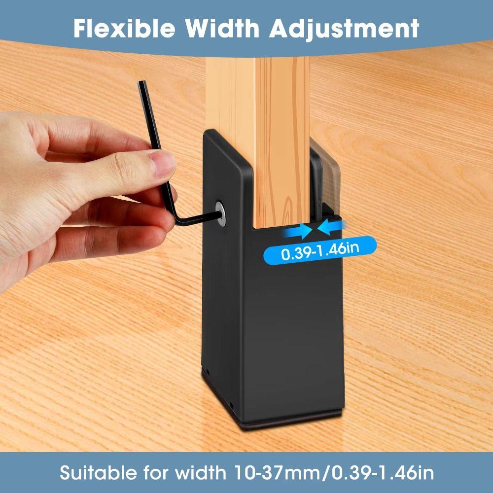 Splint-type Chair Feet Riser Moisture-proof Base Bed Leg Mat for 10-37 MM Wide Square Furniture