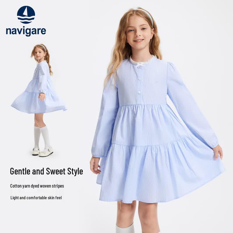 Navigare Girls' Long Sleeve Ruffle Princess Dress