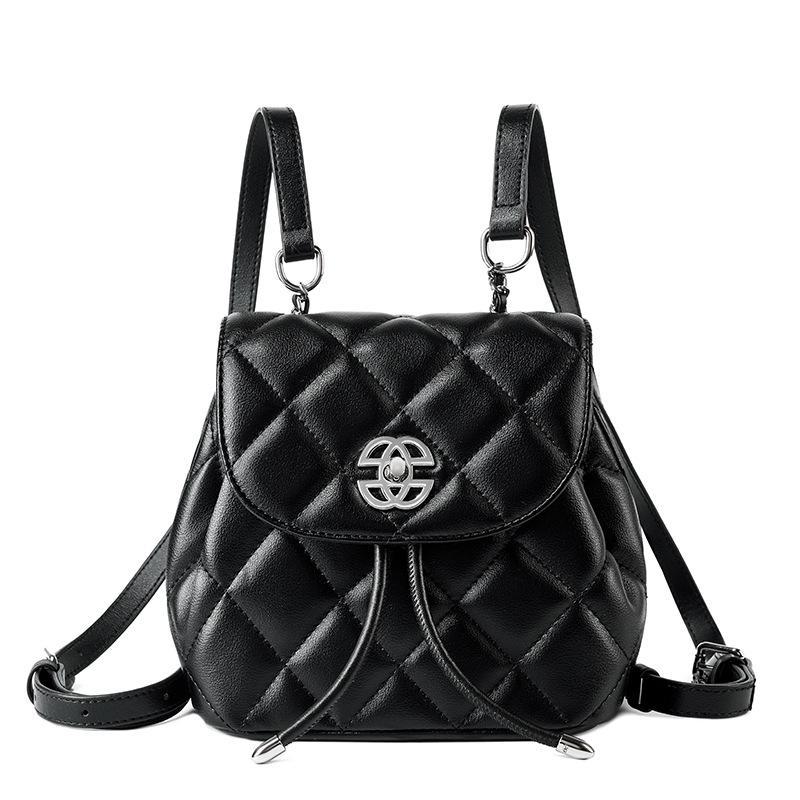 

2024 Корейский женский рюкзак из натуральной кожи большой вместимости покинуть белый