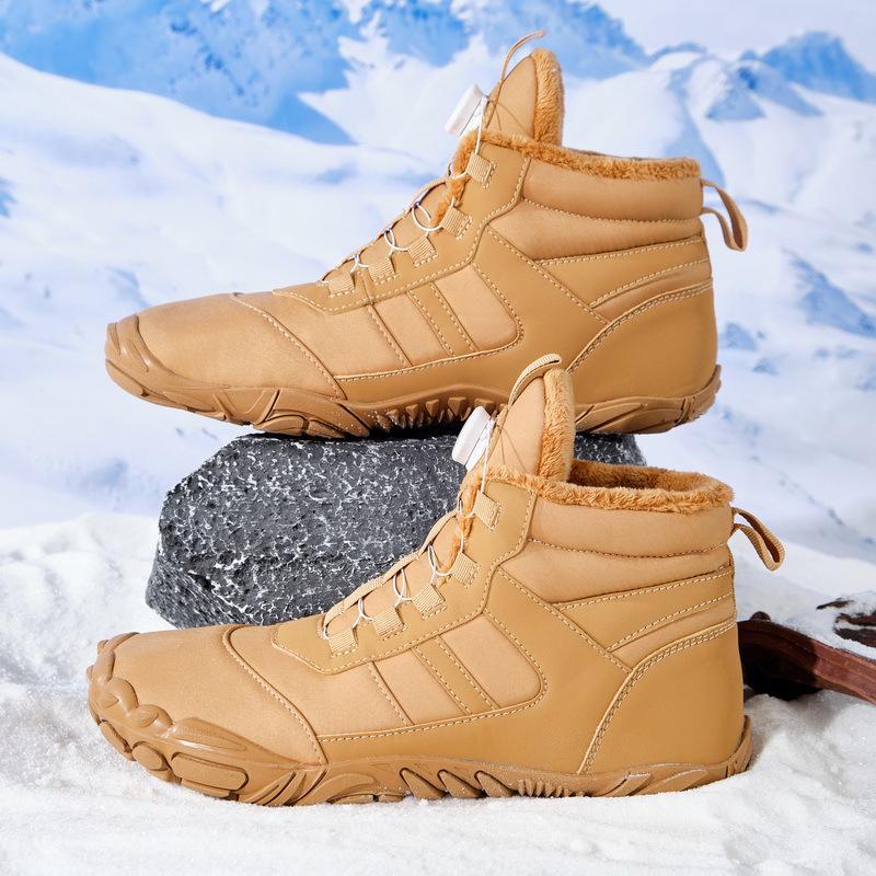 Waterproof Non-Slip Five-Finger Snow Boots with Velvet Lining for Outdoor Hiking