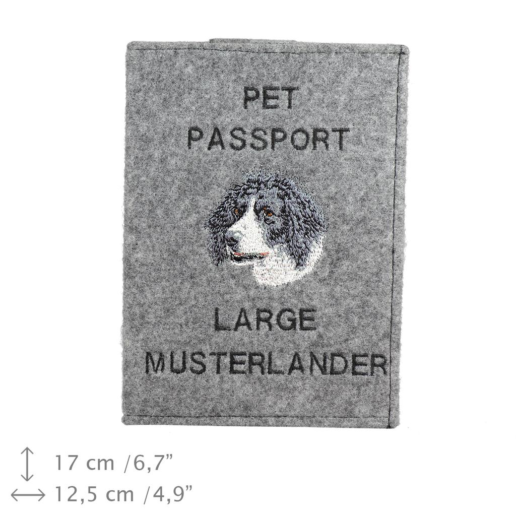 Münsterländer - Dog Passport Case, Document Case, Gift for the Traveller from the Art-Dog Brand