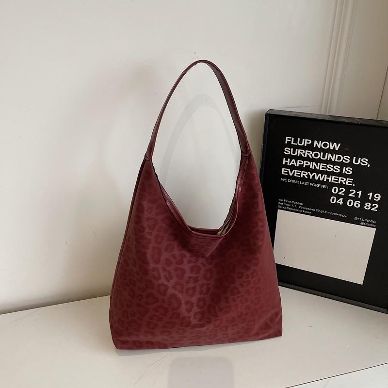 

Ретро нишевая простая модная текстурная сумка большой вместимости осень-зима новая сумка-тоут трендовая женская сумка через плечо бордовый