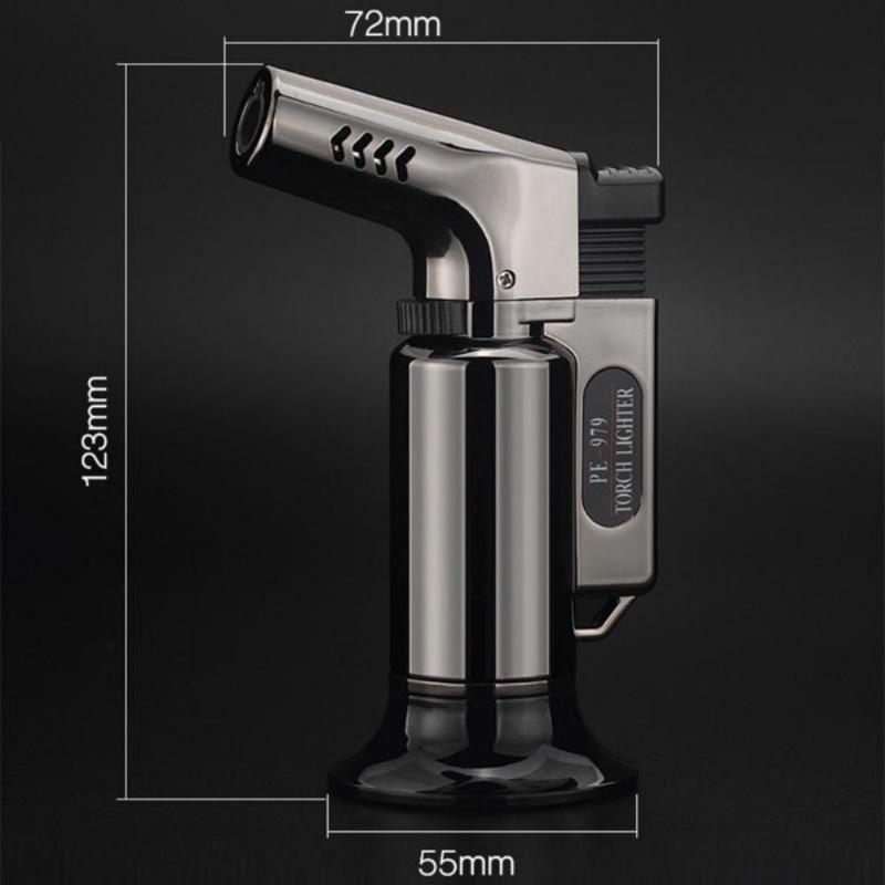 Windproof Refillable Jet Torch Lighter Gas Flame Brazing Gun Tool for Outdoor Grilling of Baked Goods in The Kitchen