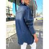 2026 New Arrival Women's Turn-Down Collar Denim Jacket, Single-Breasted Casual Coat - European & American Style
