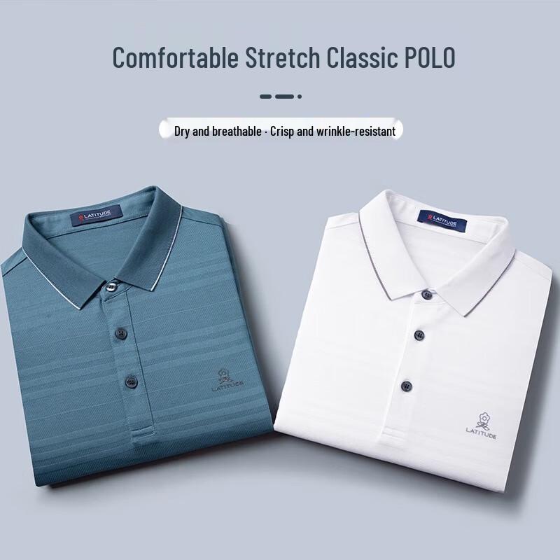 MONTAGUT Men's Breathable Tencel Linen Polo Shirt 3006