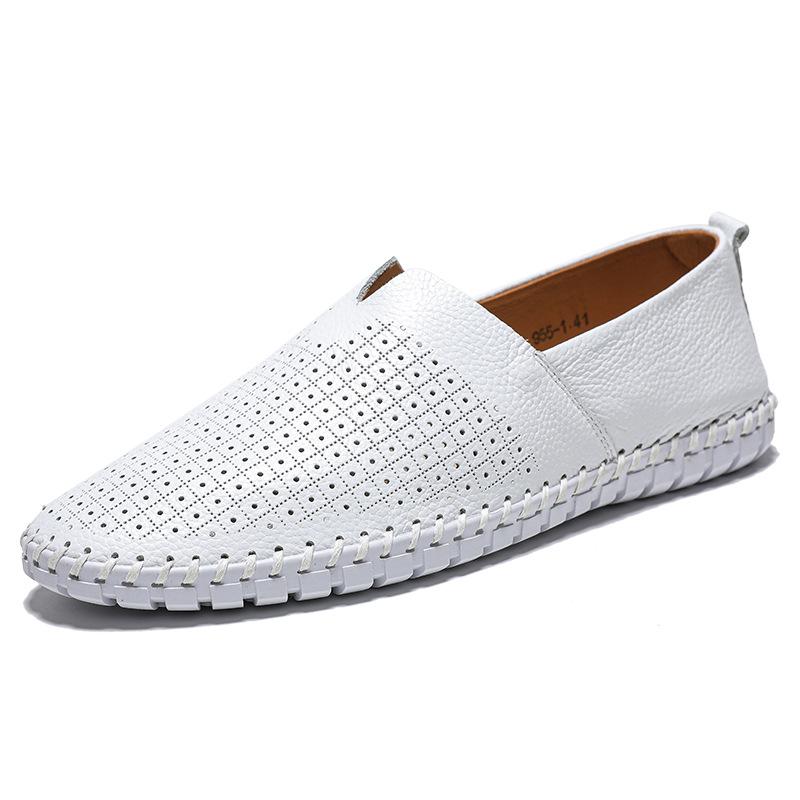 Large Size Men's Casual Shoes One-foot-story Cowhide Lazy Shoes Leather Shoes 48 Size 49 Size 50 Size