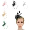 Fascinator Feather Women Party Mesh Headband Halloween Props Hair Accessories