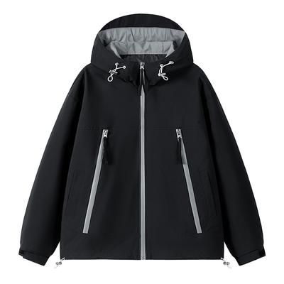 Autumn New Large Size Men's Jacket, Windproof and Waterproof Hooded Men's Jacket, Windbreaker Top