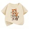 2026 Cat Kids Tshirts Summer Short Sleeve Tees Cartoon Animal Boys Girls Clothes Kawaii Kitten Tops Y2K Children T-shirt