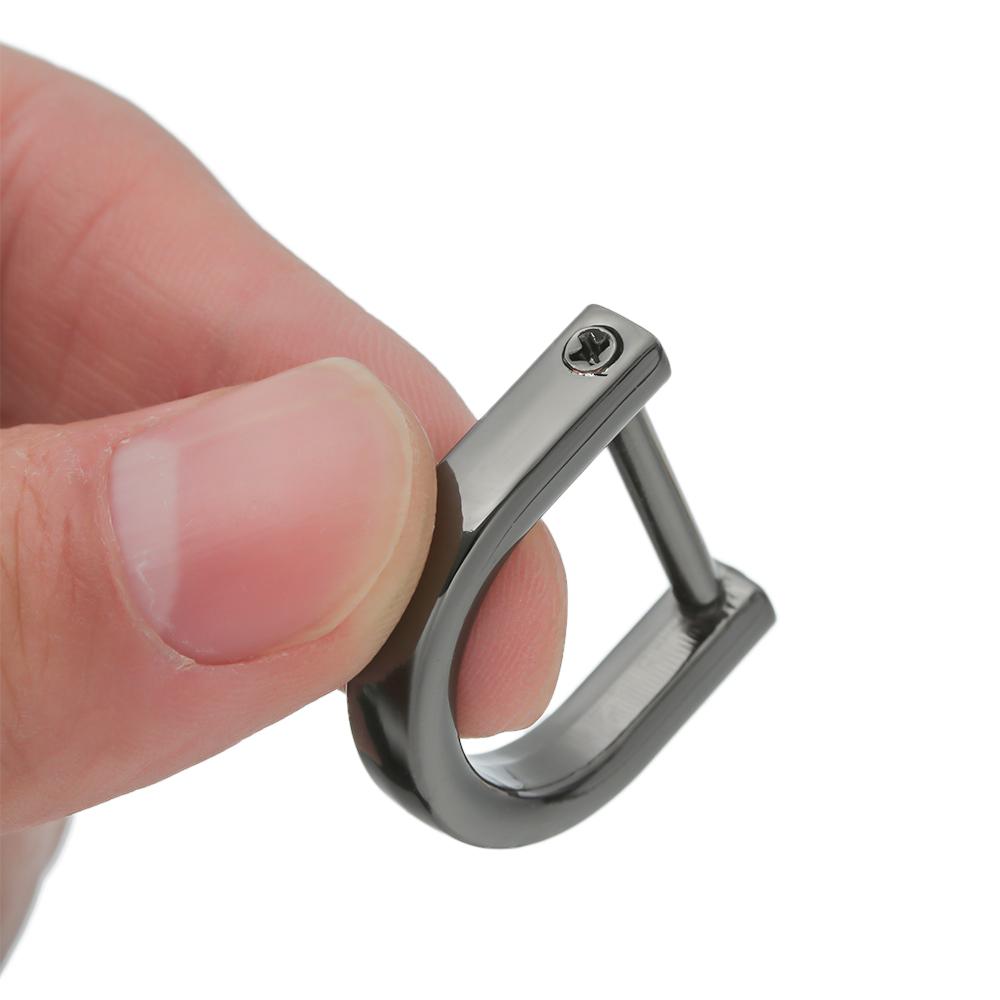 Metal Shoulder Webbing Buckle Bag Strap Accessories Leather Craft D Ring Buckle Clasp Open Screw
