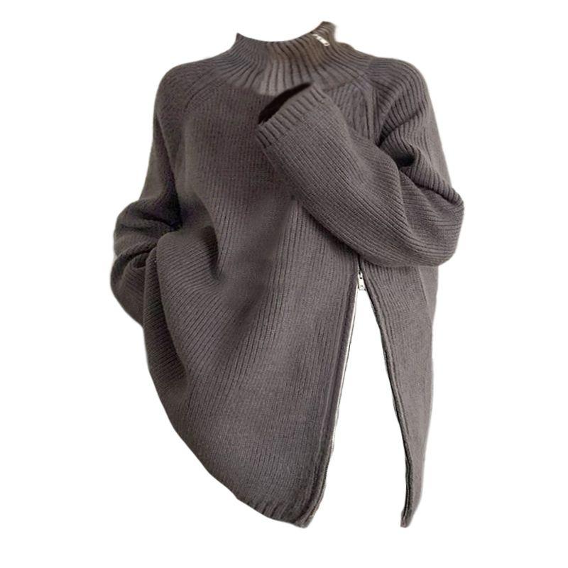 Loose Side Thickened Sweater Oversize Women's Clothing