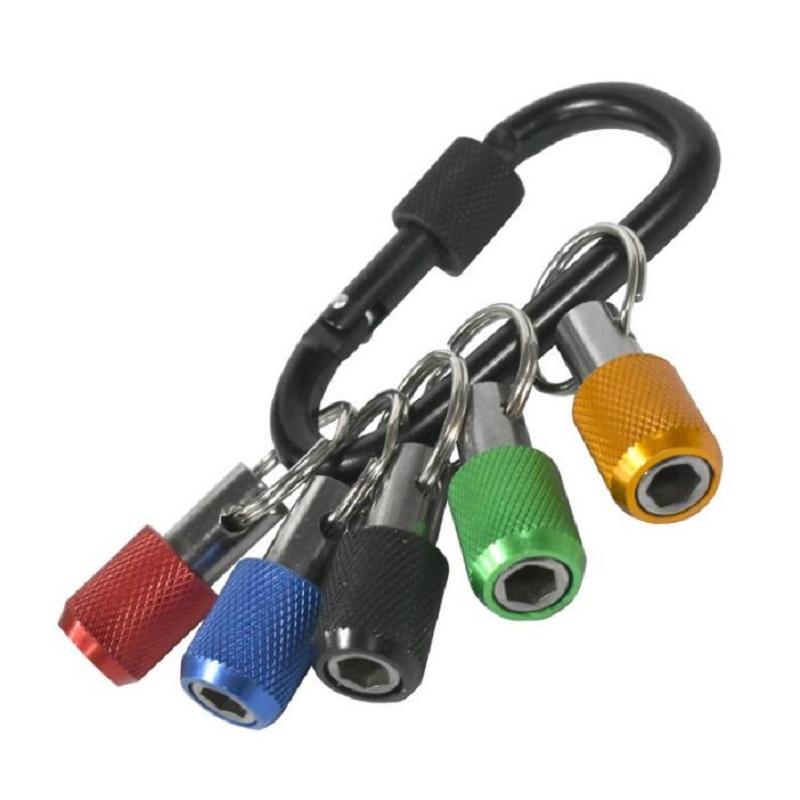 5 buc. Suport cu tija hexagonală de 1/4 inch, bară de extensie, bucăți de șurubelniță, Adaptor de șuruburi, cu eliberare rapidă, carabinier în formă de inimă.