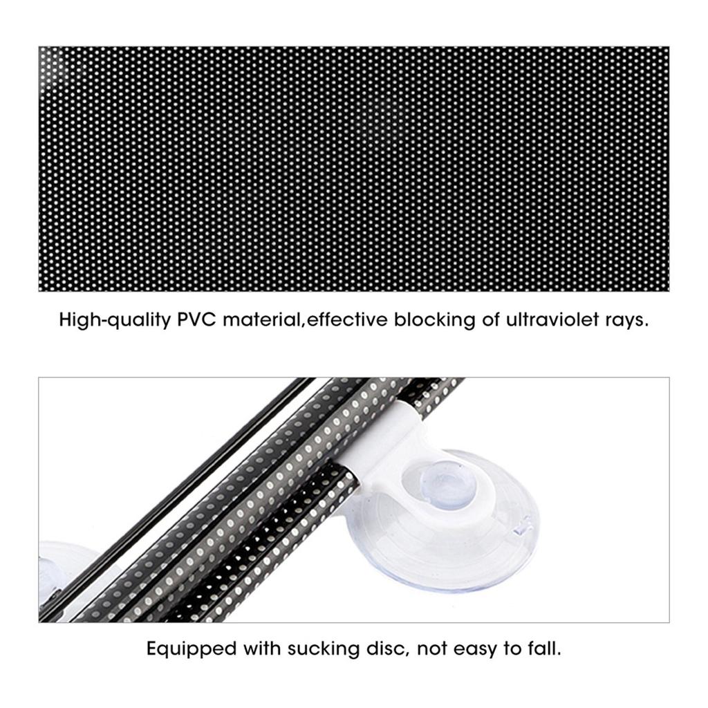 PVC Car Auto Retractable Sunshade Curtain 40*60cm Roll Sun Shade Shield for Side Window