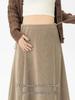 Maternity A-line Pleated Skirt - Spring/Autumn Style, Long Skirt for Short Stature, 2026 Collection