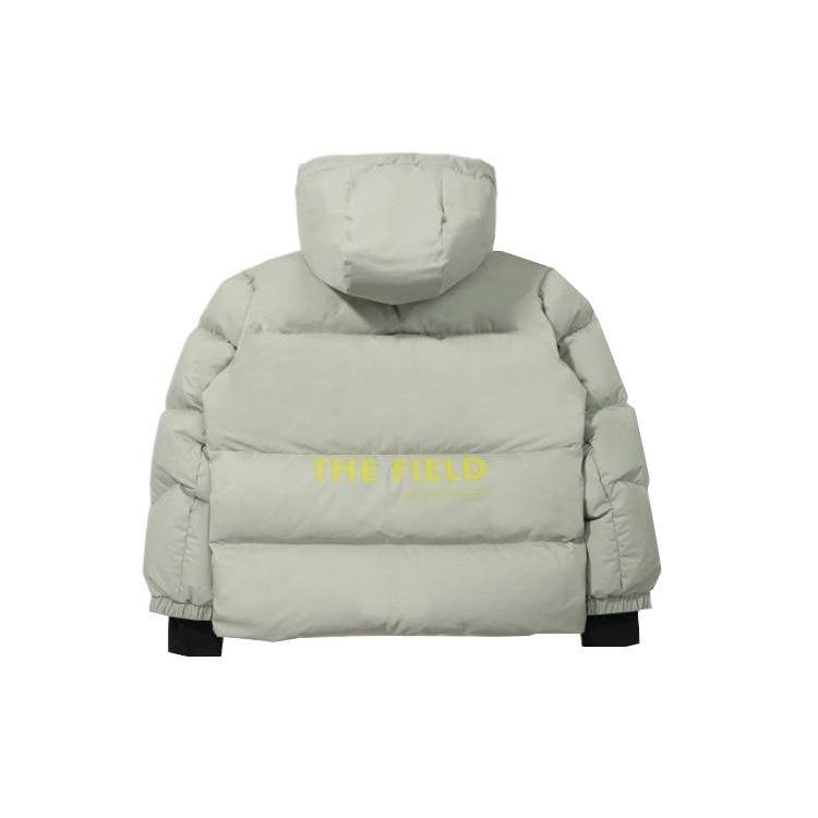 FILA Solid Color Casual Hooded Down Jacket Unisex Outerwear Beige FS2DJD4205M-EGY