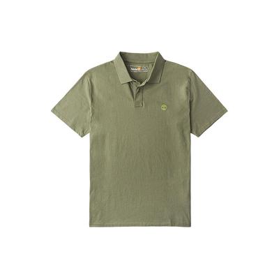 Solid Logo Outdoor Casual Short Sleeve Polo Shirt Men Polo Shirts Cassel-Green A63YQ-590