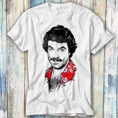 Magnum PI Tom Selleck Higgins Island Hoppers Hawaii 80s T Shirt Meme Gift Funny Top Tee Style Unisex Gamer Movie Music 648