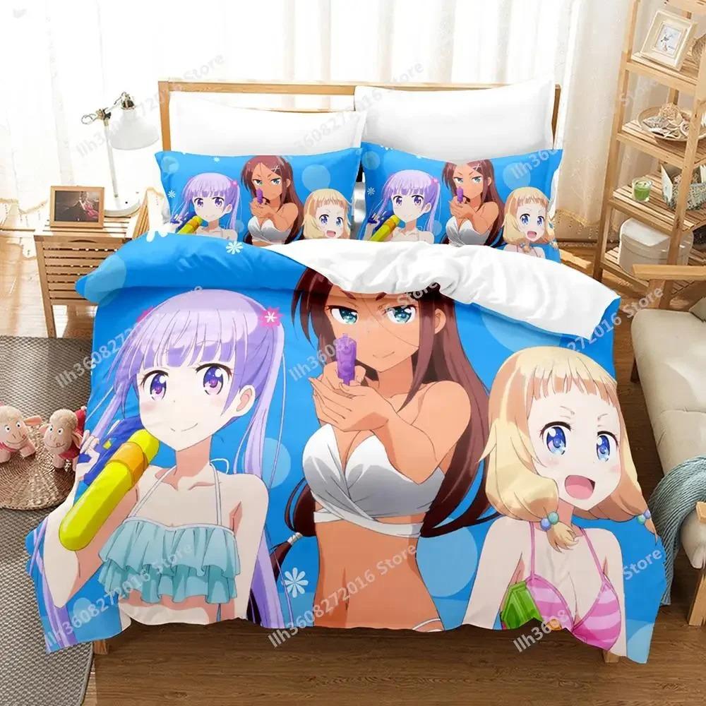 3D Tisk Anime Kawaii Dívky Nová Hra Ložní Souprava Jednolůžko Twin Full Queen King Size Ložní Souprava Dospělý Dítě Ložnice Přikrývka Sady