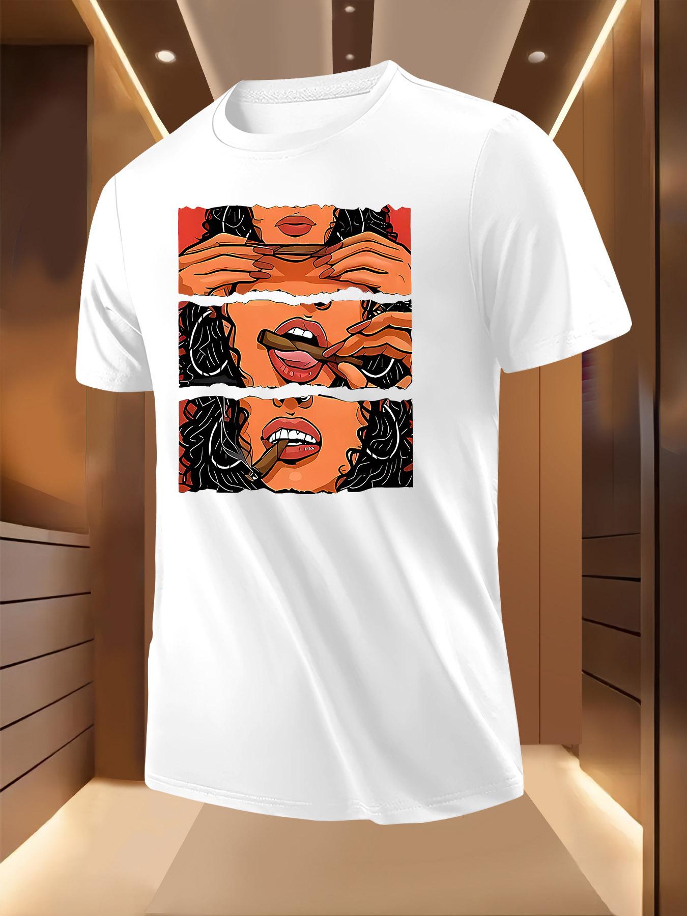 Triple Beauty Silhouette Print - Breathable Lightweight Polyester T-shirt XL