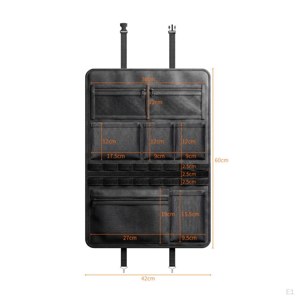 Back Organizer with Pockets Waterproof MultiplePocket for Families, Commuters, Road