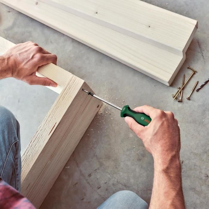 Bosch - Set med 6 premiumskruvmejslar med magnetiserare (6 skruvmejslar i extra hårt S2-stål ; magnetiser demagnetiser)