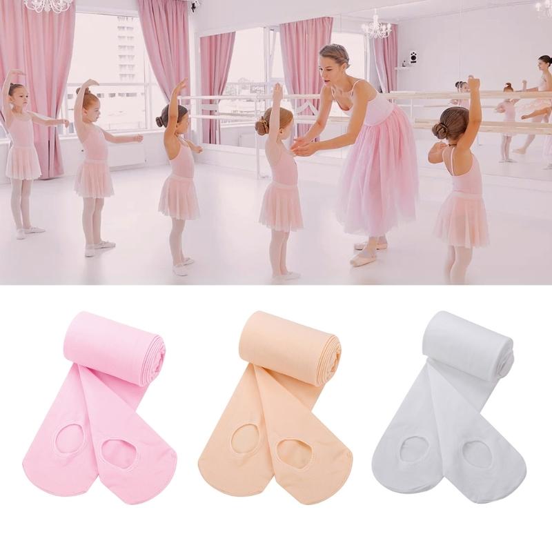 Women Girls Solid Color Transition Ballet Tights Ultra-Soft Comfortable Opaque Convertible Dance Tights Pantyhose Stocki