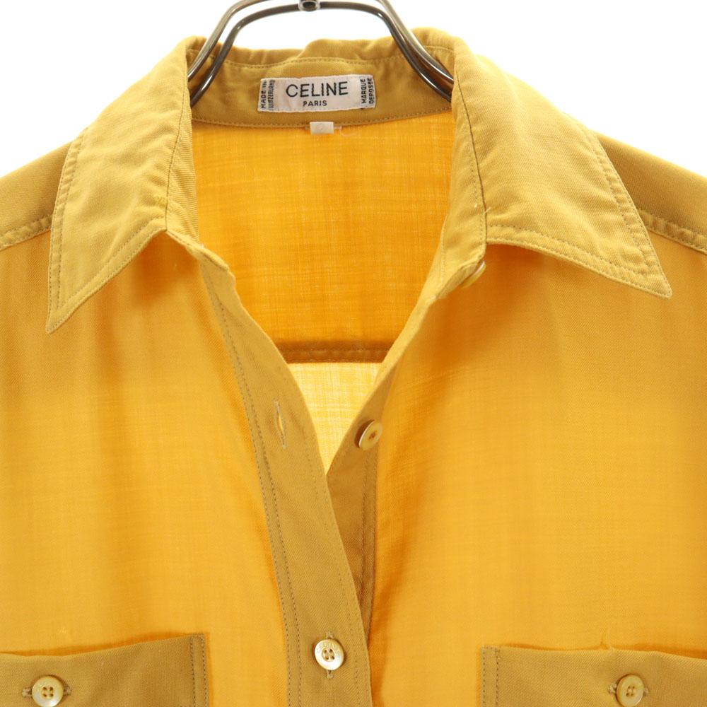 CELINE Swiss made Long sleeve shirt 38 mustard Women Used