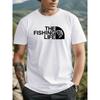 European sizes Men's Short Sleeve T-Shirt with 2D All-Over Print Logo/Design - Breathable Fabric, Round Neck Casual Tee Suitable for Sports