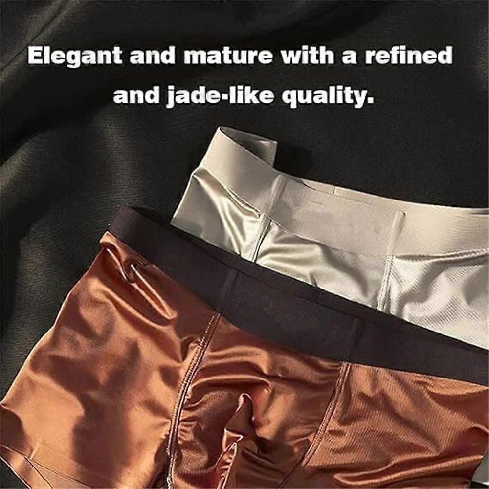 Men's Underwear Silk Boxer Briefs Short Breathable Ice Silk Boxer Shorts