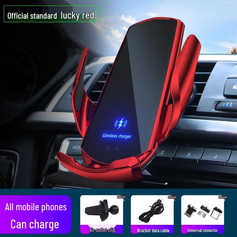 Q3 Wireless Car Charger Mount: 15W Automatic Clamping Phone Holder for Navigation