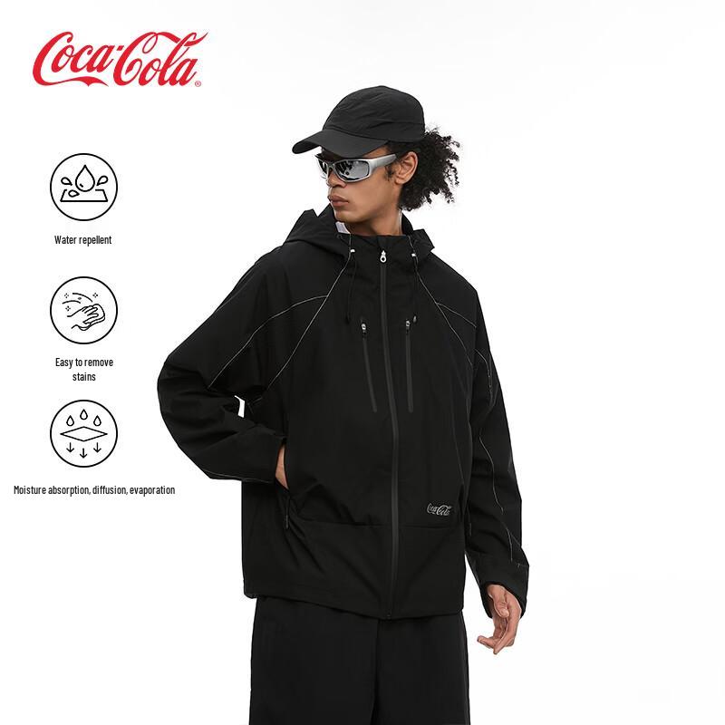 Coca-Cola Unisex Outdoor Waterproof Hooded Jacket M