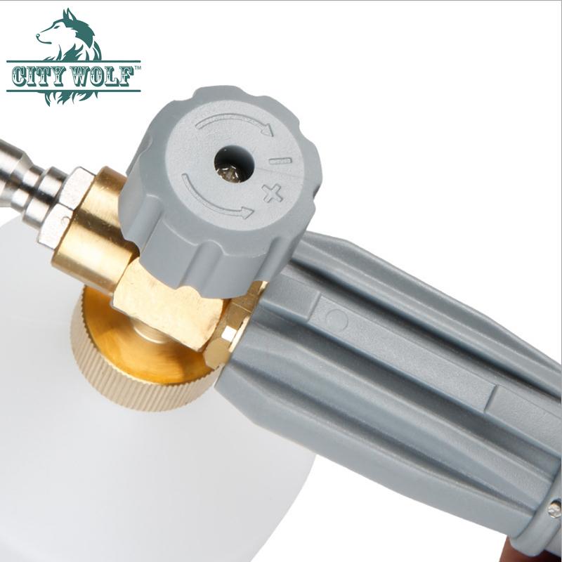 Basınçlı Yıkama Makinesi Köpük Topu Ayarlanabilir Kar Köpüğü Mızrağı Yüksek Basınçlı Sabun Tabancası Köpükleyici Köpük Jeneratörü 1/4" Hızlı Bağlantı Fişi