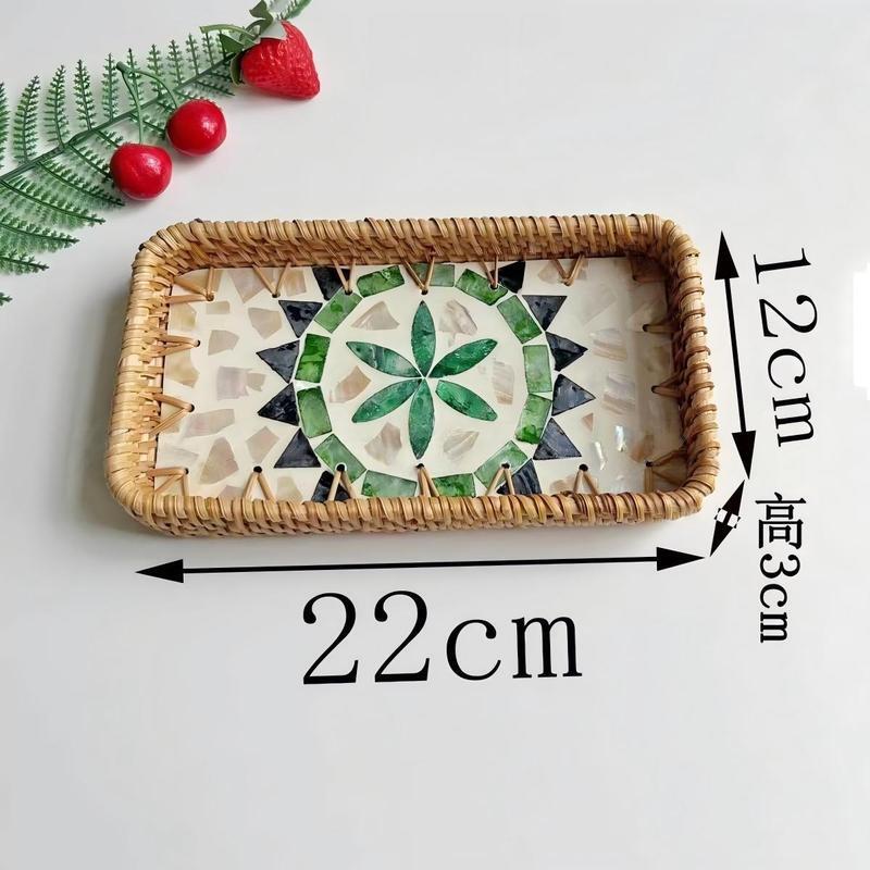 

Bohemian Woven Shell Storage Basket
